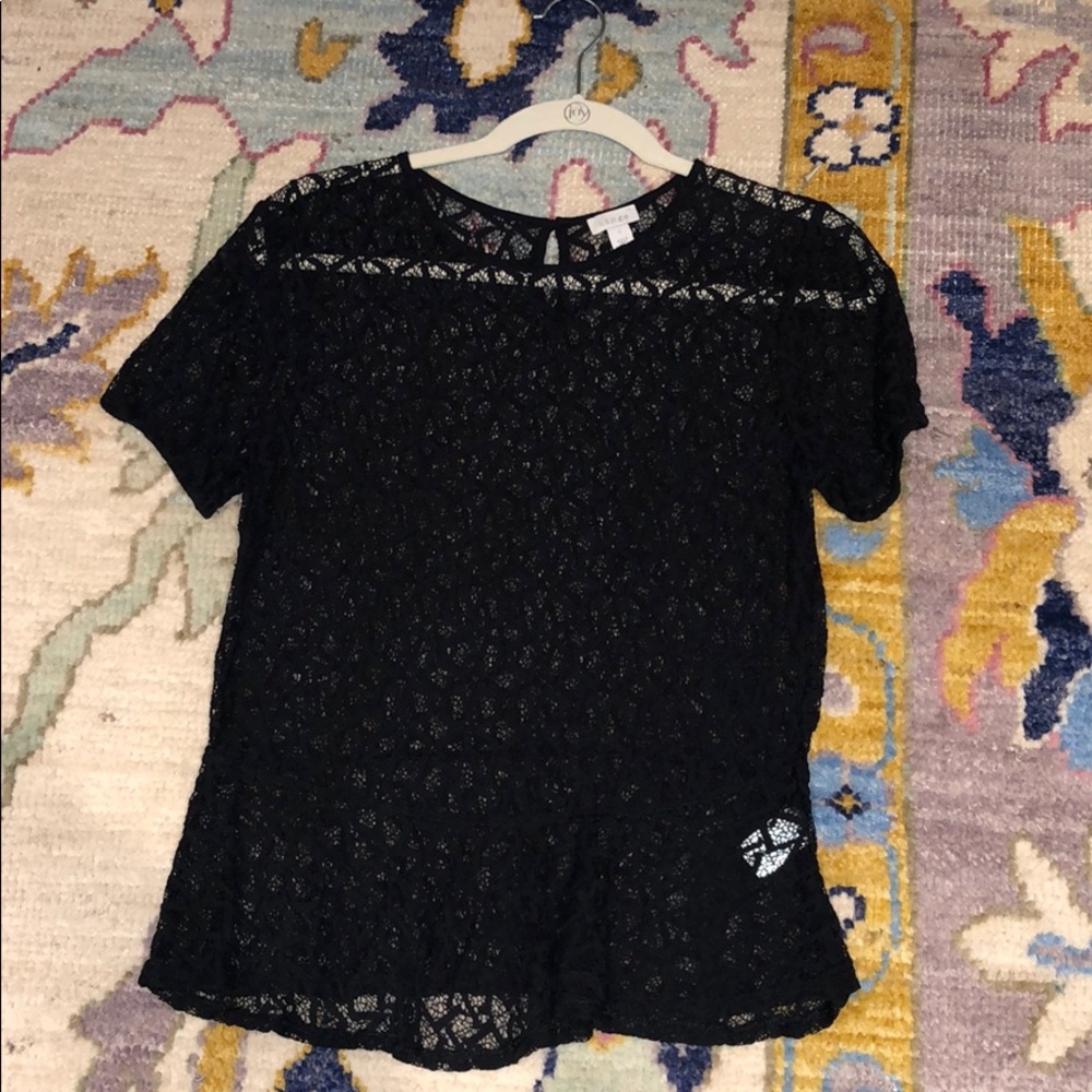 Black Peplum Top